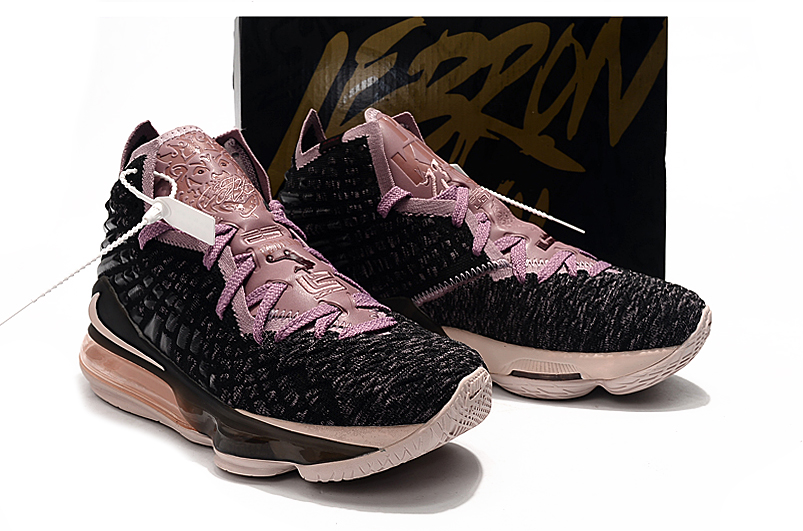 2019 Women Nike Lebron James 17 Black Pink Shoes